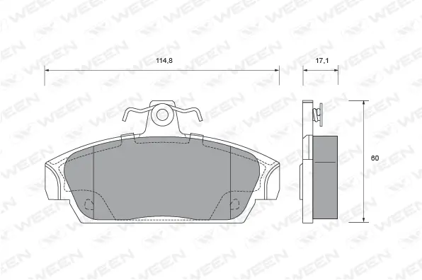 Brake Pad Set, disc brake (151-1469)