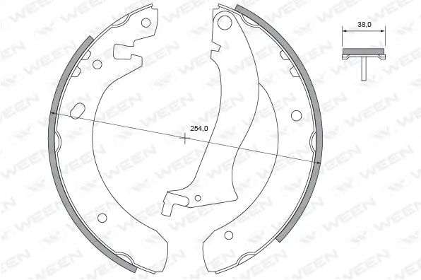 Brake Shoe Set (152-2416)