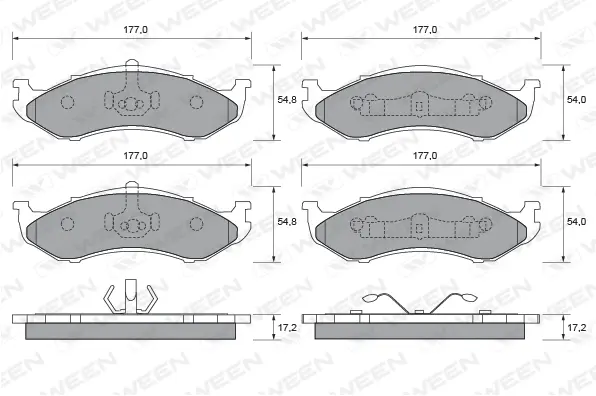 Brake Pad Set, disc brake (151-1676)