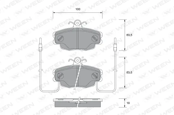 Brake Pad Set, disc brake (151-1860)