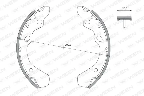 Brake Shoe Set (152-2332)