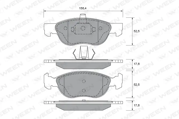 Brake Pad Set, disc brake (151-1902)