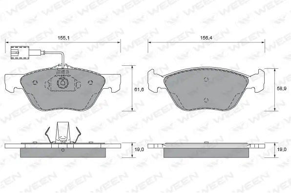 Brake Pad Set, disc brake (151-1978)
