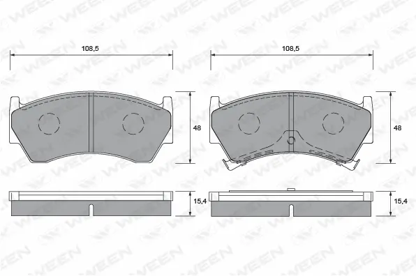 Brake Pad Set, disc brake (151-1369)
