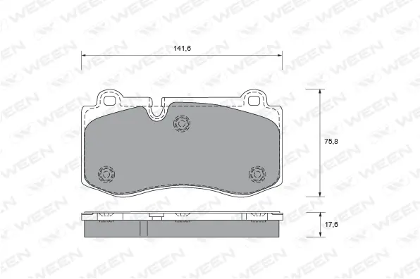 Brake Pad Set, disc brake (151-1884)