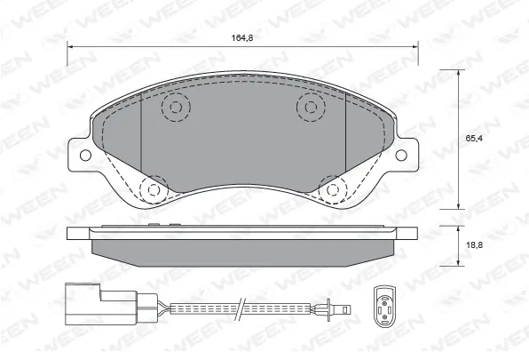 Brake Pad Set, disc brake (151-2655)