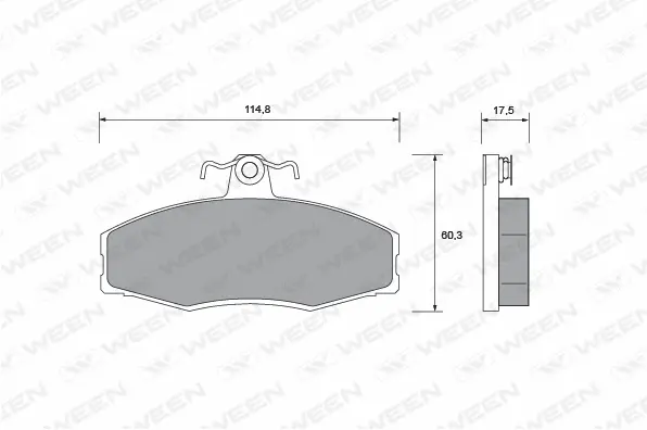 Brake Pad Set, disc brake (151-1016)