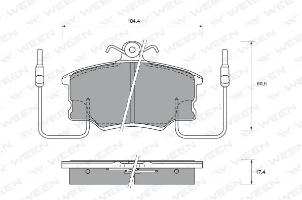 Brake Pad Set, disc brake (151-2505)