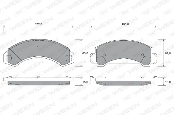 Brake Pad Set, disc brake (151-1735)