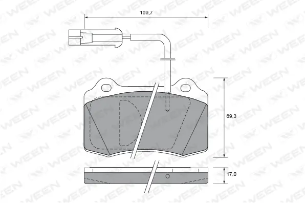 Brake Pad Set, disc brake (151-1707)
