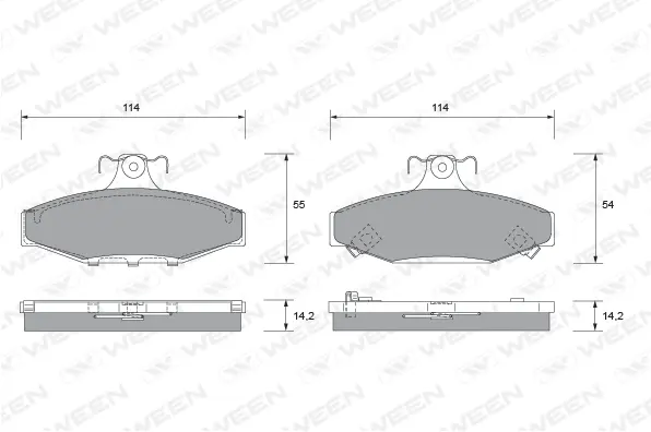 Brake Pad Set, disc brake (151-2148)