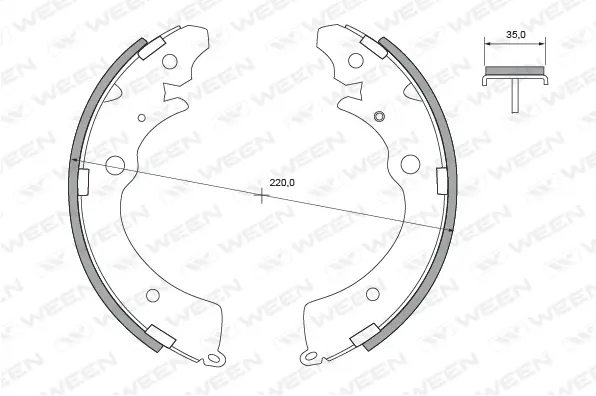 Brake Shoe Set (152-2138)