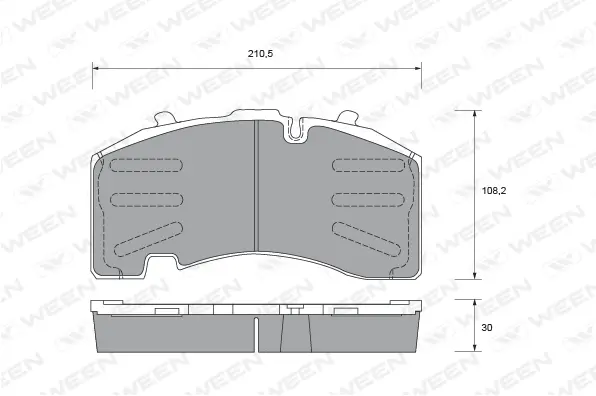 Brake Pad Set, disc brake (151-1584)