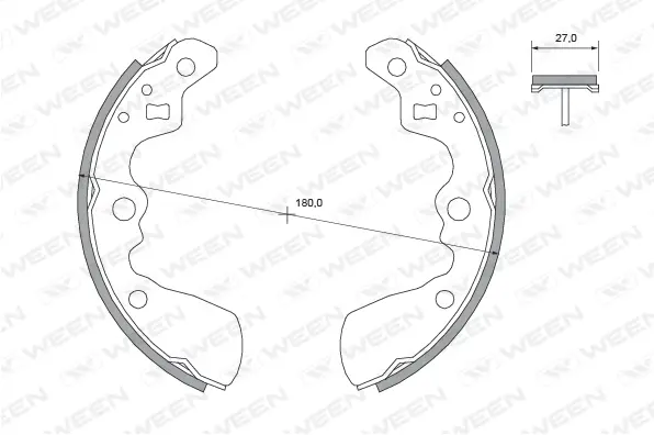 Brake Shoe Set (152-2399)