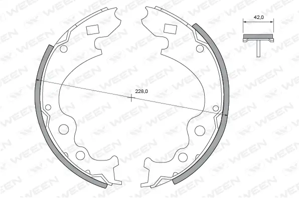 Brake Shoe Set (152-2100)