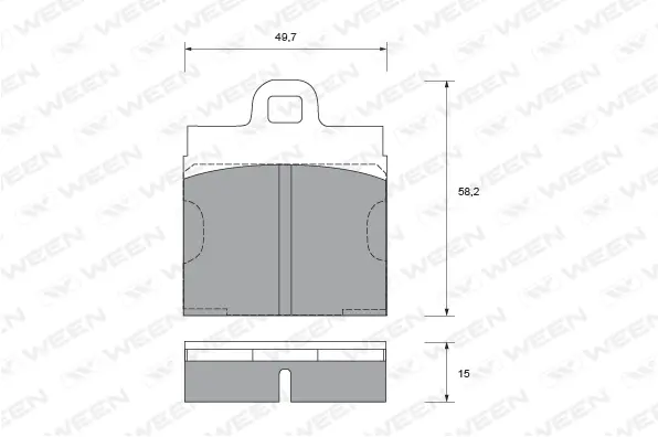 Brake Pad Set, disc brake (151-1581)
