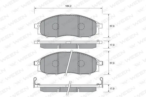 Brake Pad Set, disc brake (151-2310)