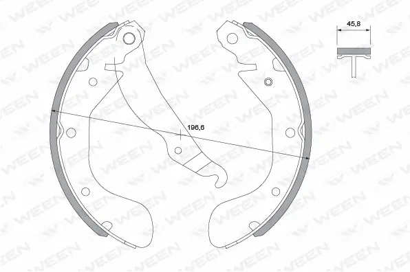 Brake Shoe Set (152-2003)