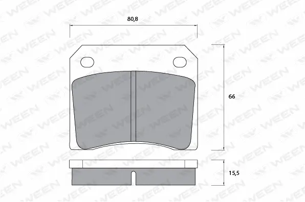 Brake Pad Set, disc brake (151-1085)