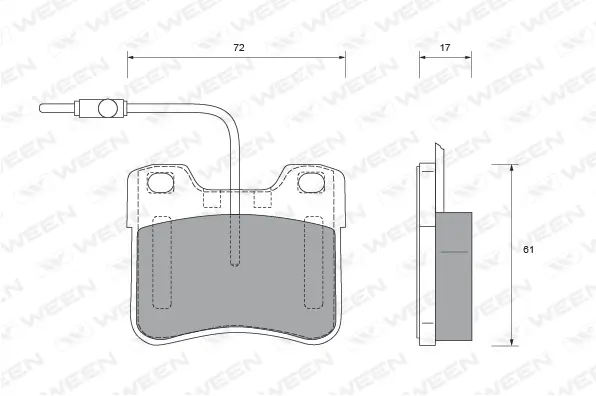Brake Pad Set, disc brake (151-1583)