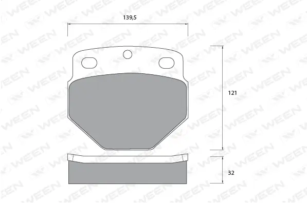 Brake Pad Set, disc brake (151-1076)