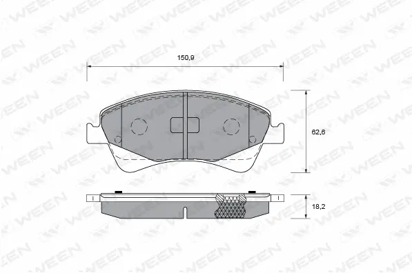 Brake Pad Set, disc brake (151-0015)