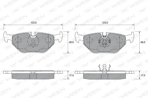 Brake Pad Set, disc brake (151-1644)