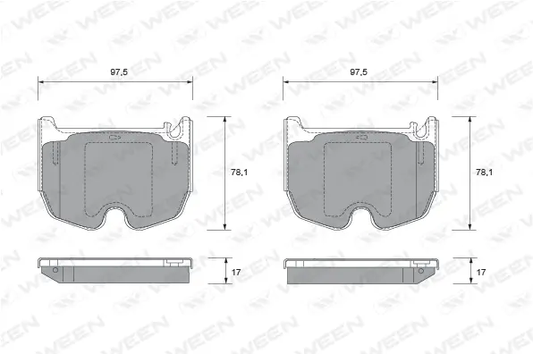 Brake Pad Set, disc brake (151-1934)