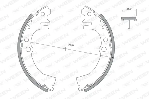 Brake Shoe Set (152-2450)