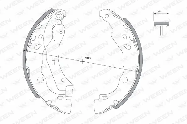 Brake Shoe Set (152-2021)