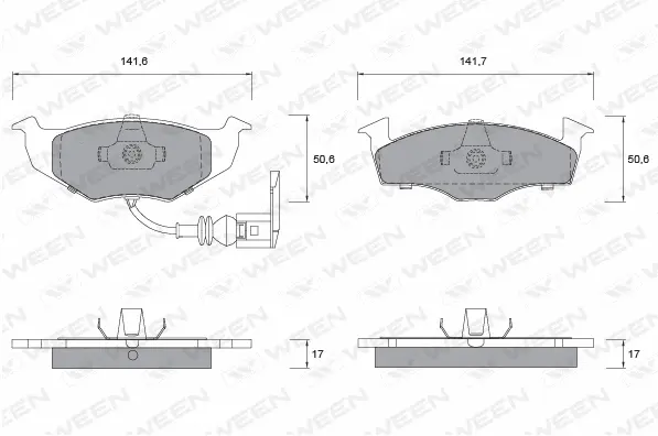 Brake Pad Set, disc brake (151-1144)