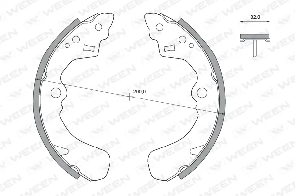 Brake Shoe Set (152-2376)