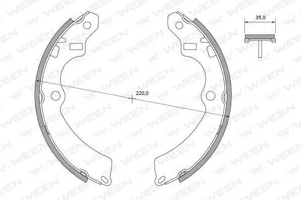 Brake Shoe Set (152-2335)