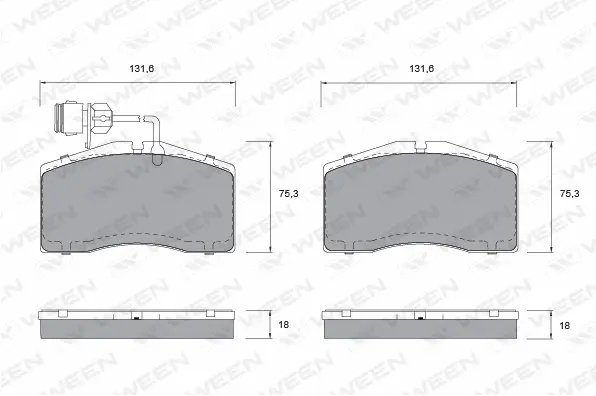 Brake Pad Set, disc brake (151-1036)