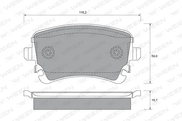 Brake Pad Set, disc brake (151-1828)