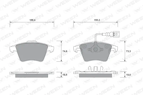 Brake Pad Set, disc brake (151-1740)