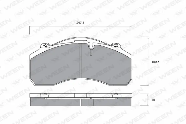 Brake Pad Set, disc brake (151-1054)
