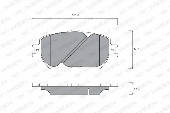 Brake Pad Set, disc brake (151-1383)
