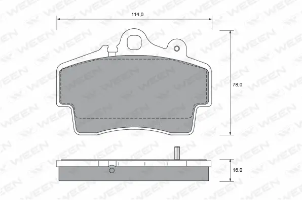Brake Pad Set, disc brake (151-1838)