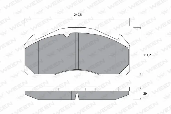 Brake Pad Set, disc brake (151-1074)