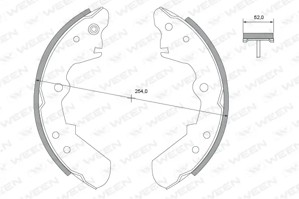 Brake Shoe Set (152-2225)