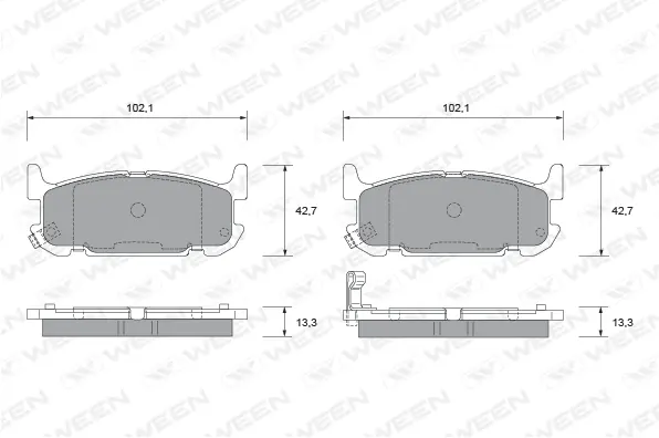 Brake Pad Set, disc brake (151-2286)