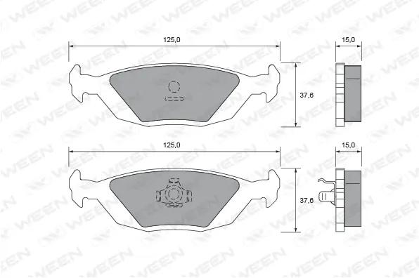 Brake Pad Set, disc brake (151-2395)