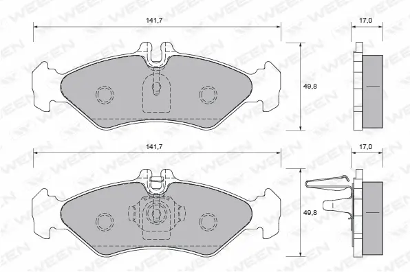 Brake Pad Set, disc brake (151-1752)