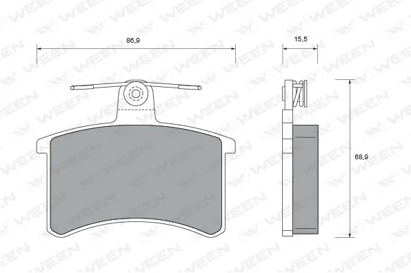 Brake Pad Set, disc brake (151-1450)