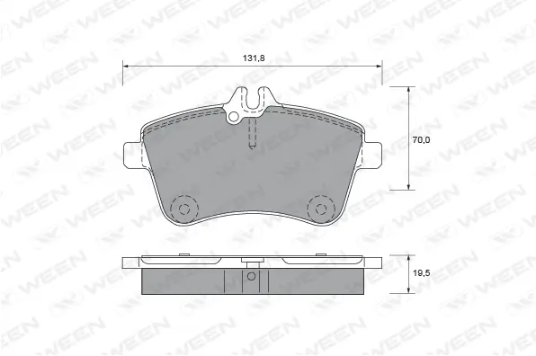 Brake Pad Set, disc brake (151-1996)