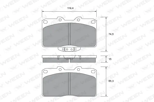 Brake Pad Set, disc brake (151-2477)