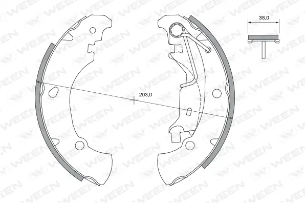 Brake Shoe Set (152-2475)