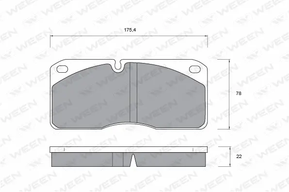 Brake Pad Set, disc brake (151-1044)