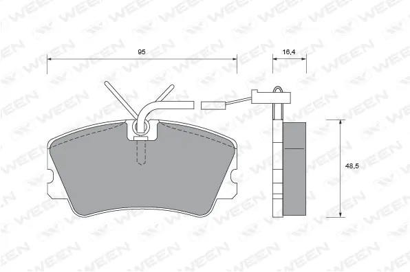 Brake Pad Set, disc brake (151-1499)
